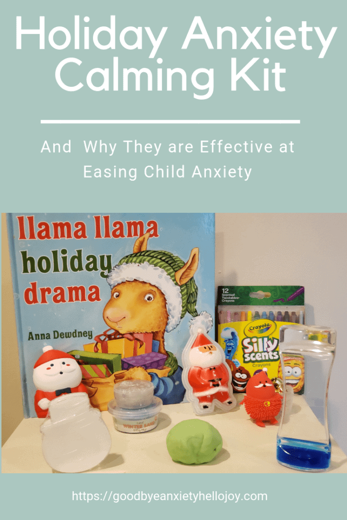 Holiday Calm Down Kit for Anxious children provides tools to help kids with anxiety manage their anxiety during the holidays. #anxiety #childanxiety #parentingtips #holidays