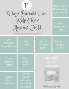 11 ways parents can help anxiety in kids offers ideas and suggestions for understanding anxiety and ways to help a child with anxiety. #anxiety #childanxiety #parenting