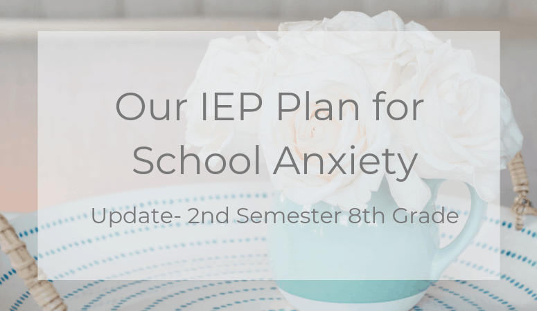 Our IEP Plan for School Anxiety – Update- 2nd Semester of 8th Grade