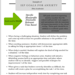 These suggestions of IEP goals for anxiety gives parents and teachers a place to start when creating SMART goals. #anxiety #IEP #teachers #parenting #specialneeds