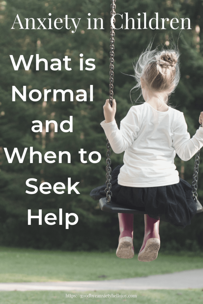 anxiety in children, what is normal