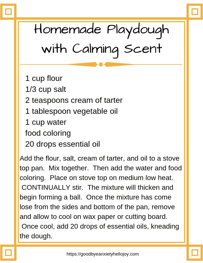 Homemade Playdough with Calming Scents